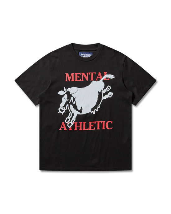 Front view of Mental Athletic PRINTED TEE TOKYO, breathable cotton tee for running and streetwear style.