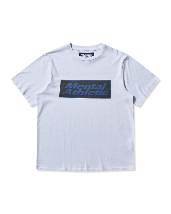 Front view of Mental Athletic Logo Box cotton tee, casual and performance-ready t-shirt.