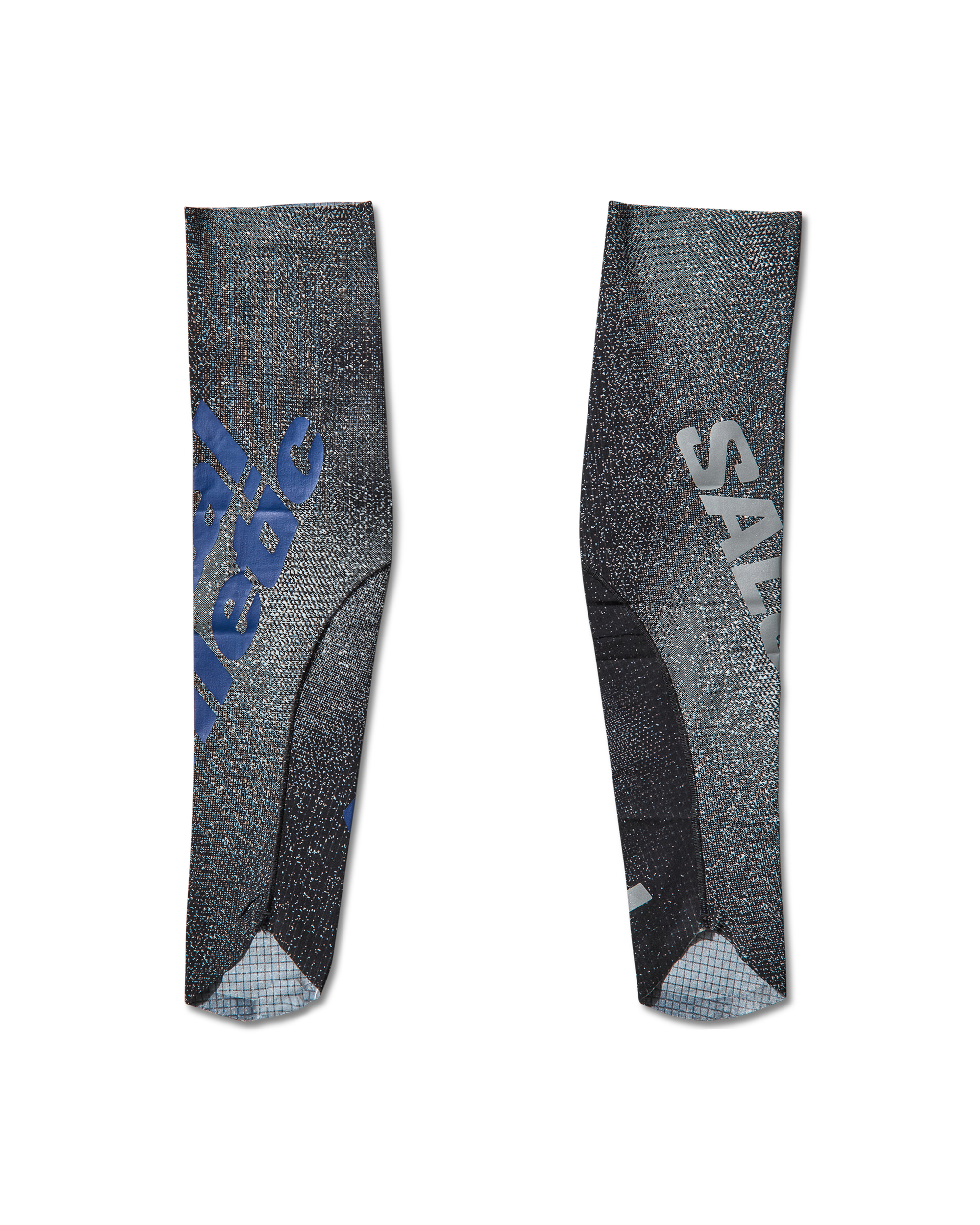 Front and back view of WIND RUSH ARM SLEEVES Mental Athletic, compression trail sleeves with lightweight ergonomic design
