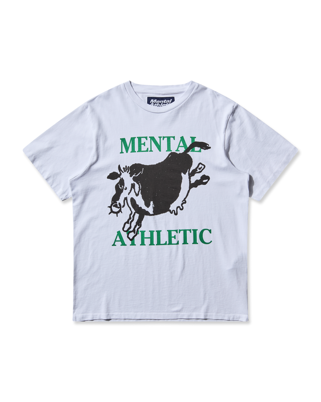 Front view of Mental Athletic PRINTED TEE TOKYO, breathable cotton tee for running and streetwear style.