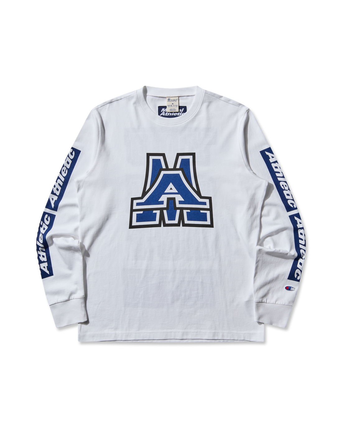 Mental Athletic Long Sleeve Monogram Tee front view showing monogram logo on chest