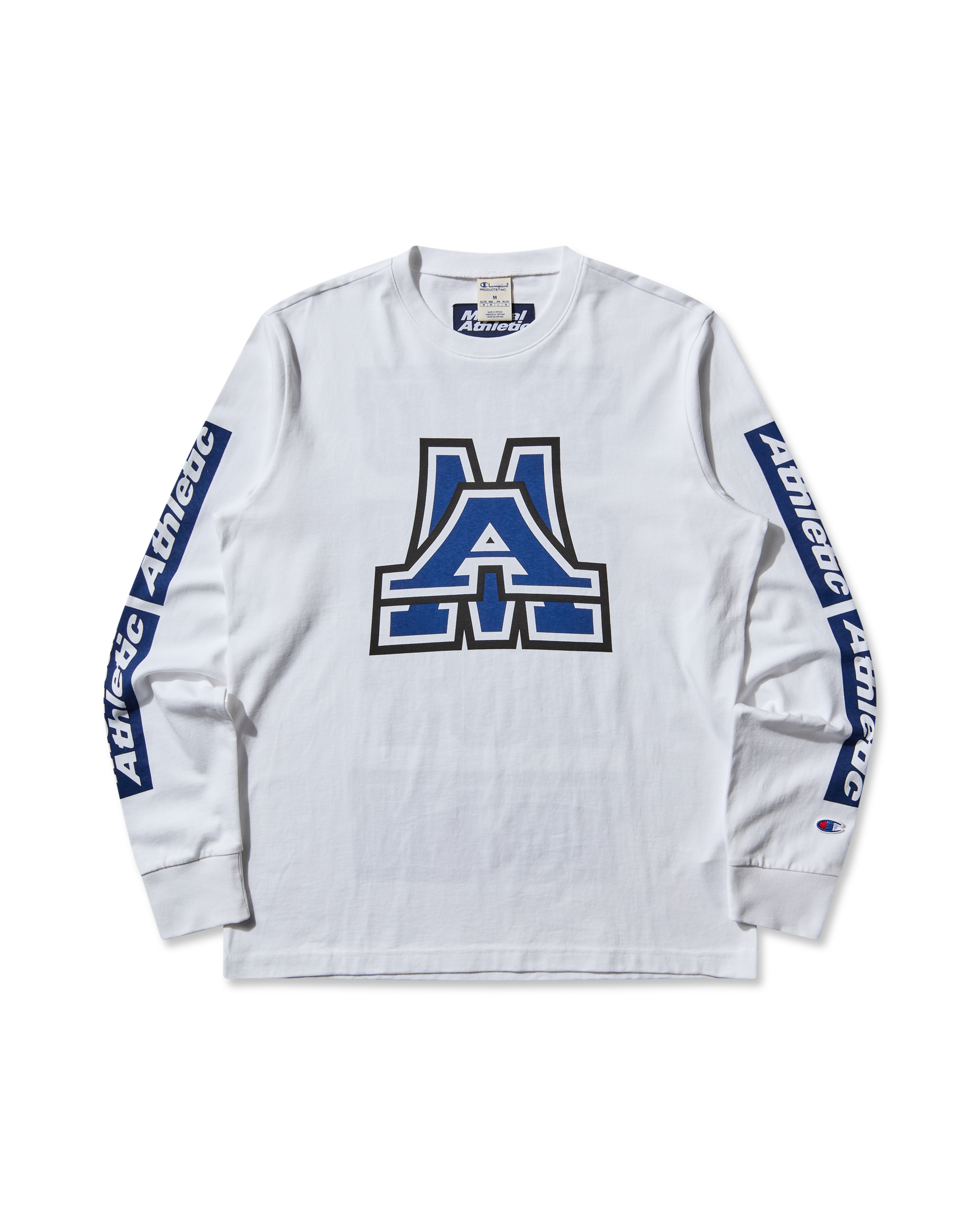Mental Athletic Long Sleeve Monogram Tee front view showing monogram logo on chest