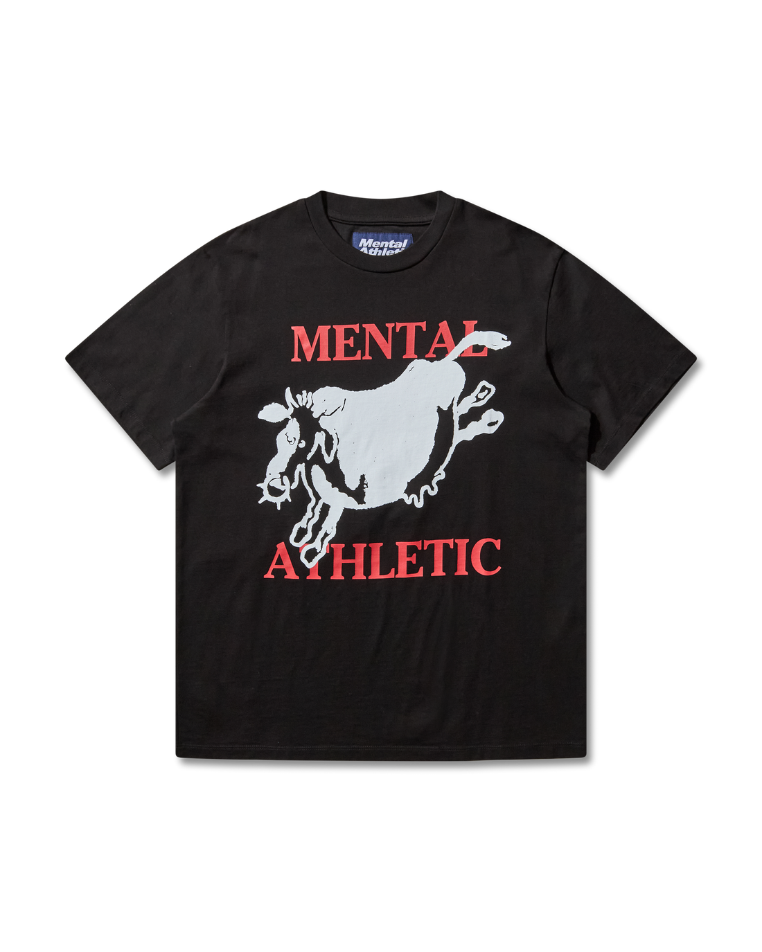 Front view of Mental Athletic PRINTED TEE TOKYO, breathable cotton tee for running and streetwear style.