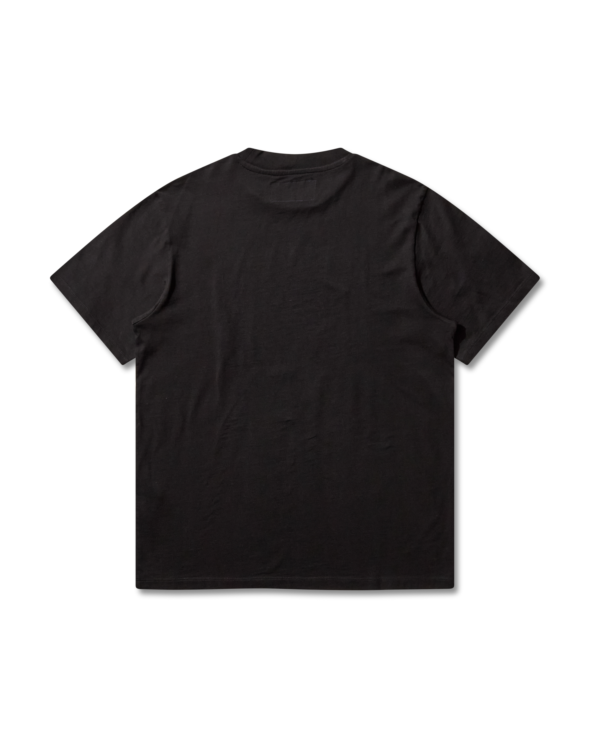 Back detail of PRINTED TEE TOKYO Mental Athletic, lightweight activewear cotton t-shirt.