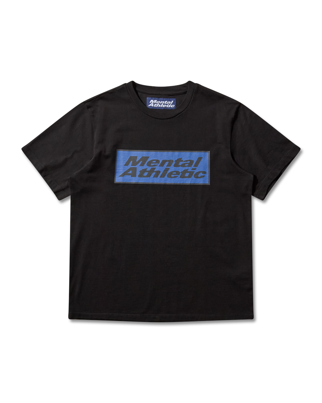 Front view of Mental Athletic Logo Box cotton tee, casual and performance-ready t-shirt.