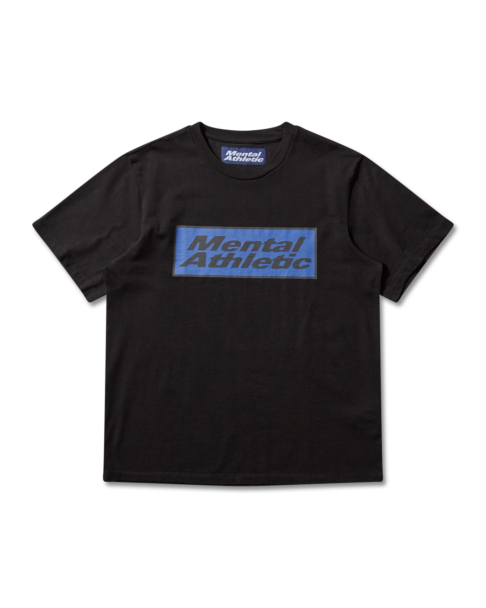 Front view of Mental Athletic Logo Box cotton tee, casual and performance-ready t-shirt.