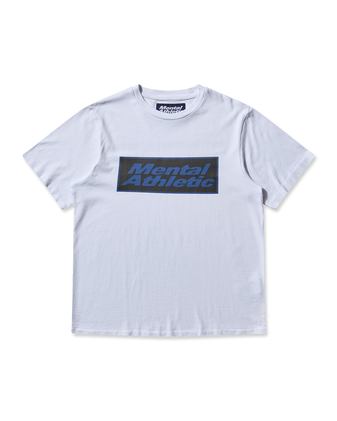 Front view of Mental Athletic Logo Box cotton tee, casual and performance-ready t-shirt.