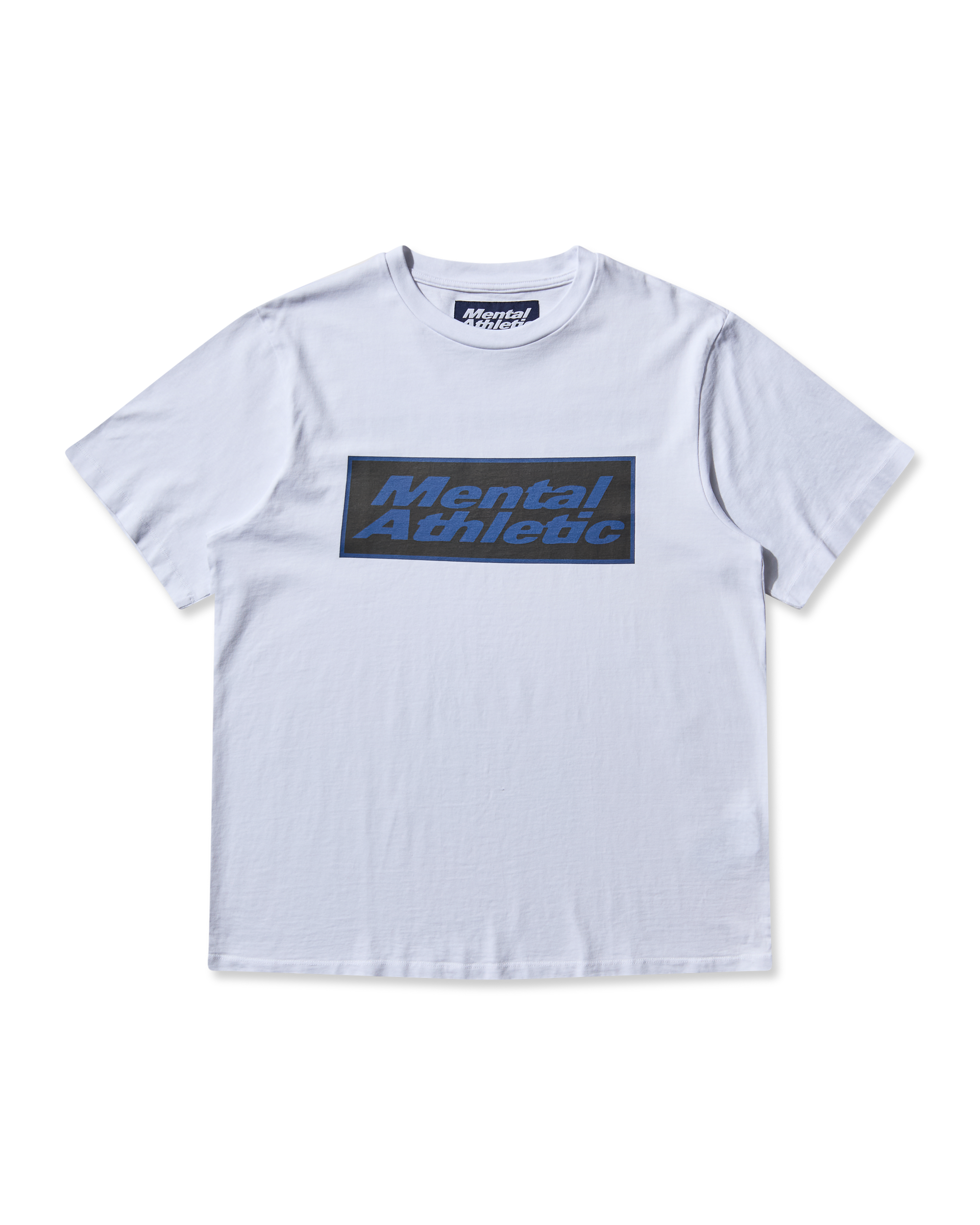 Front view of Mental Athletic Logo Box cotton tee, casual and performance-ready t-shirt.