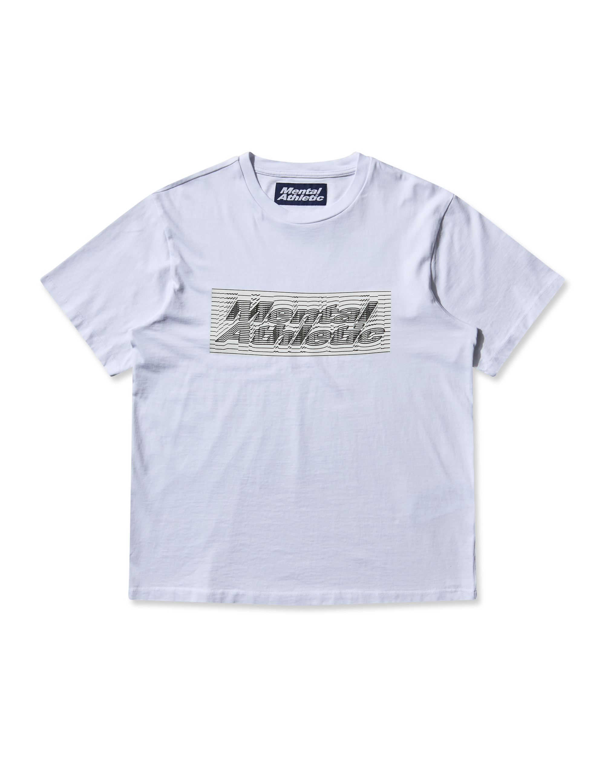 Front view of Mental Athletic Iguchi Logo Box cotton tee, lightweight sportswear style.