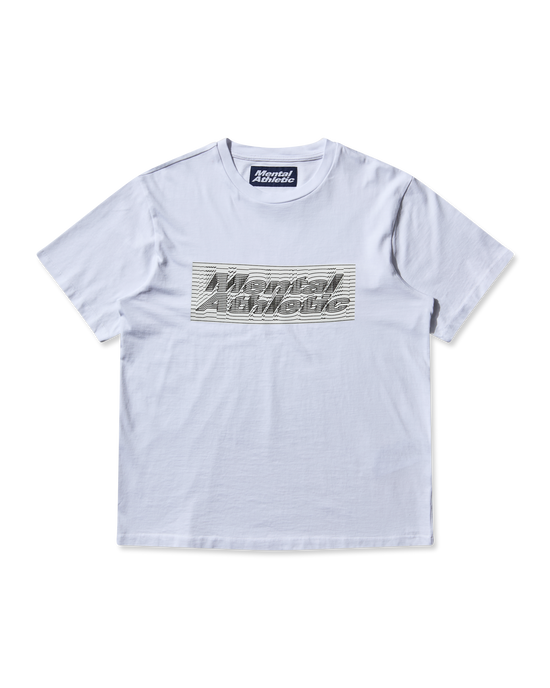 Front view of Mental Athletic Iguchi Logo Box cotton tee, lightweight sportswear style.