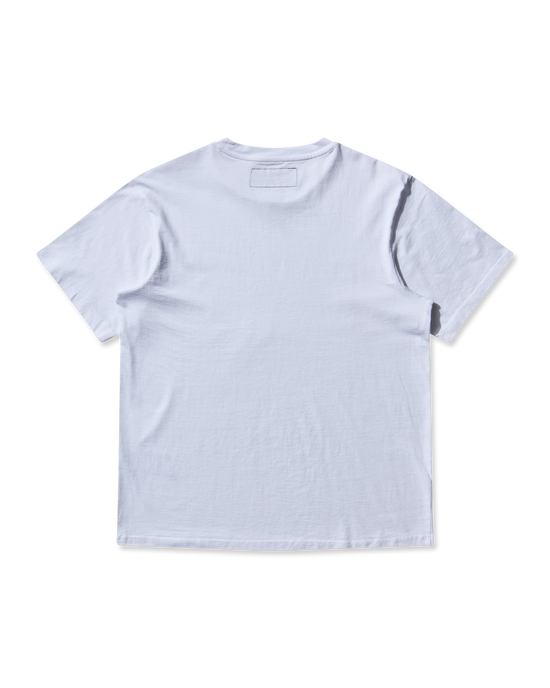 Back detail of IGUCHI Logo Box Path Logo Tee in breathable cotton fabric.