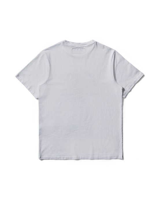 White t-shirt featuring Halloween ‘No Tricks No Treats’ design by Mental Athletic.