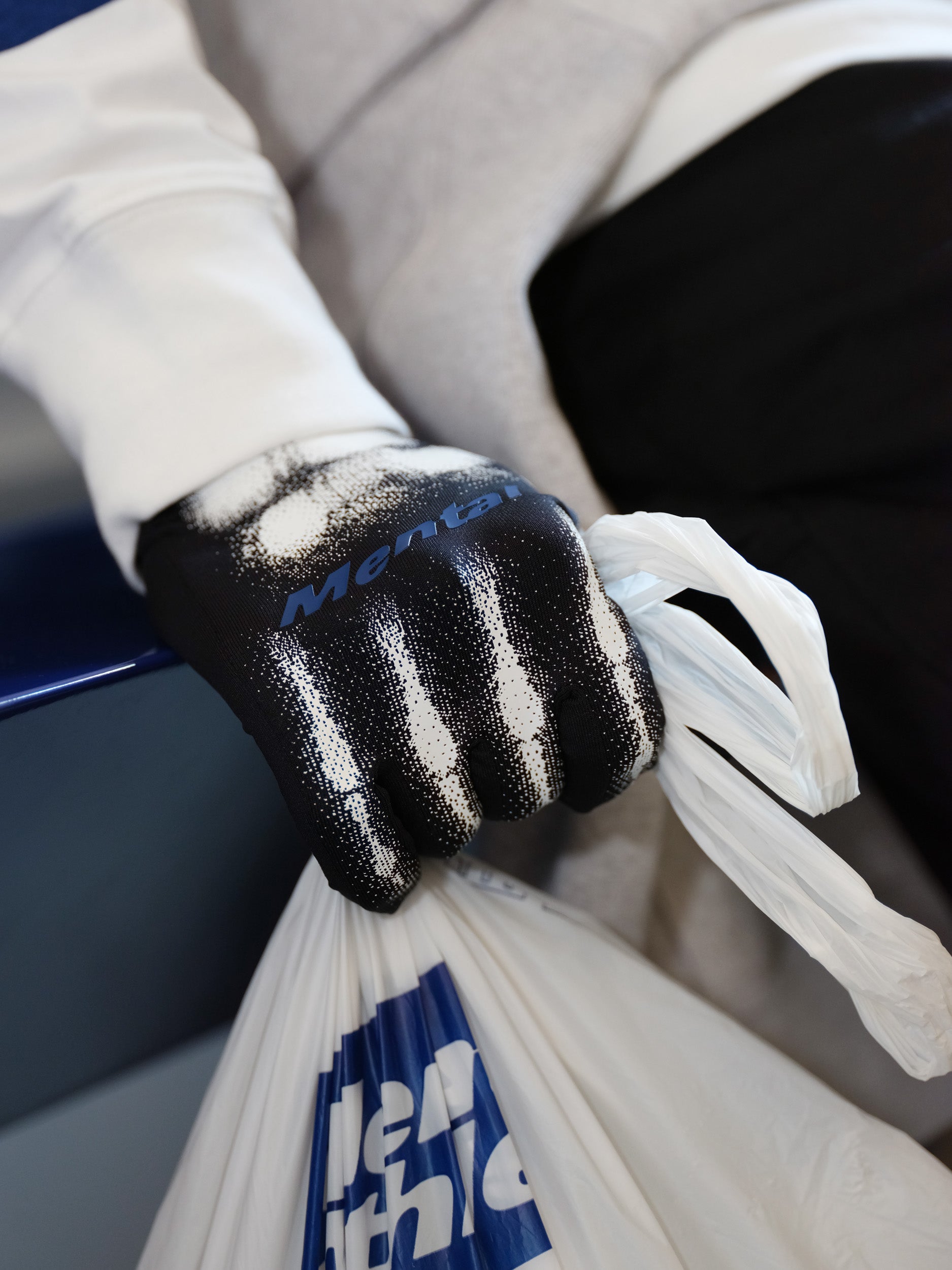 BURNT KNUCKLES GLOVES MENTAL ATHLETIC worn, skeleton-style trail running gloves offering endurance warmth and precision grip
