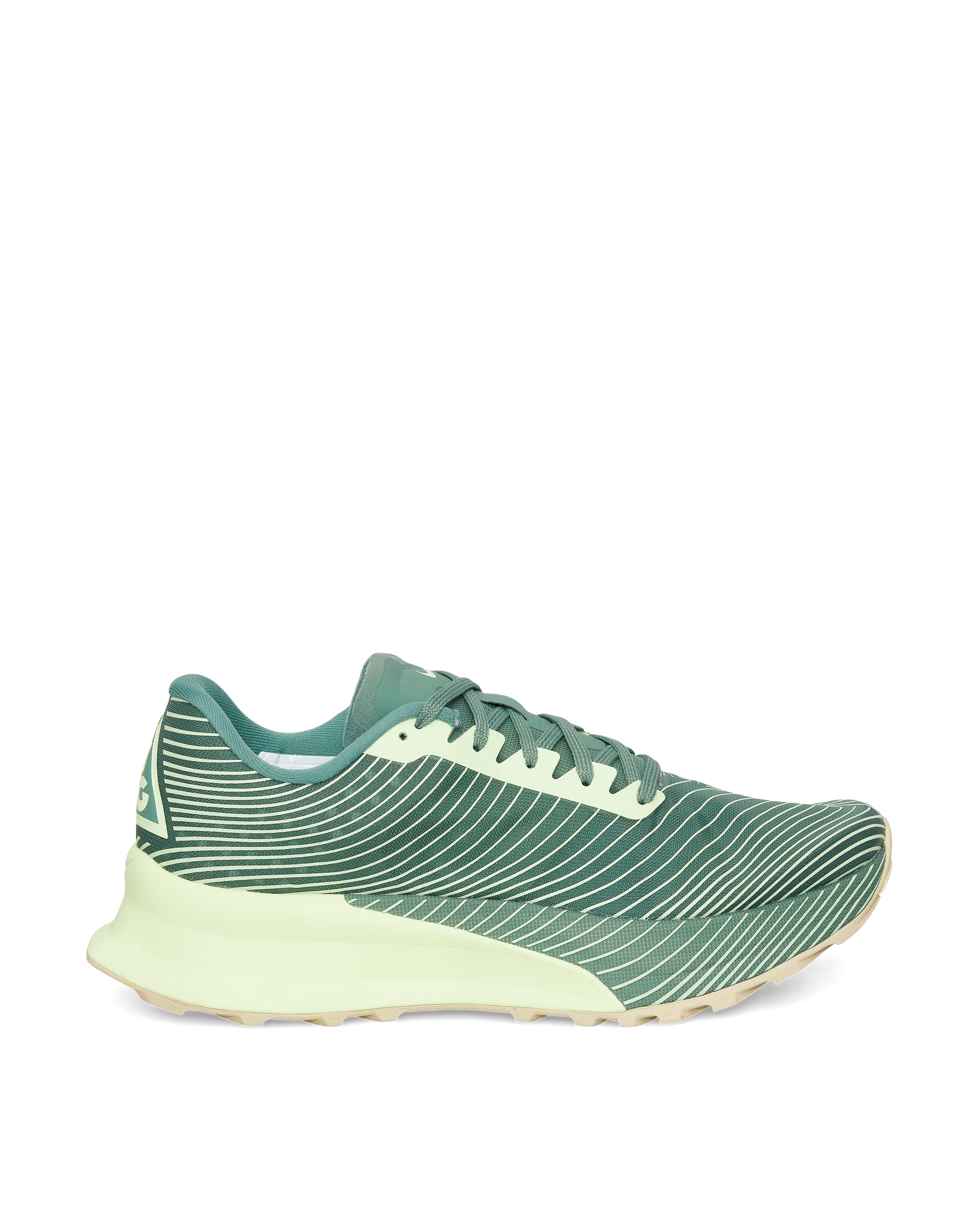 ACG Ultrafly Trail SP in dark green with a lime midsole and carbon plate.