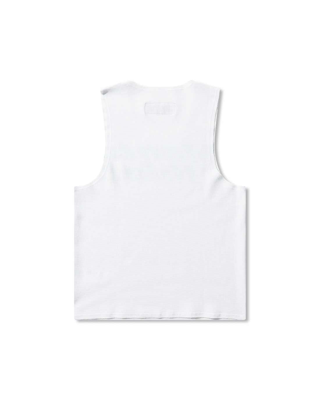 Mental Athletic white cotton tank top, minimal back view.