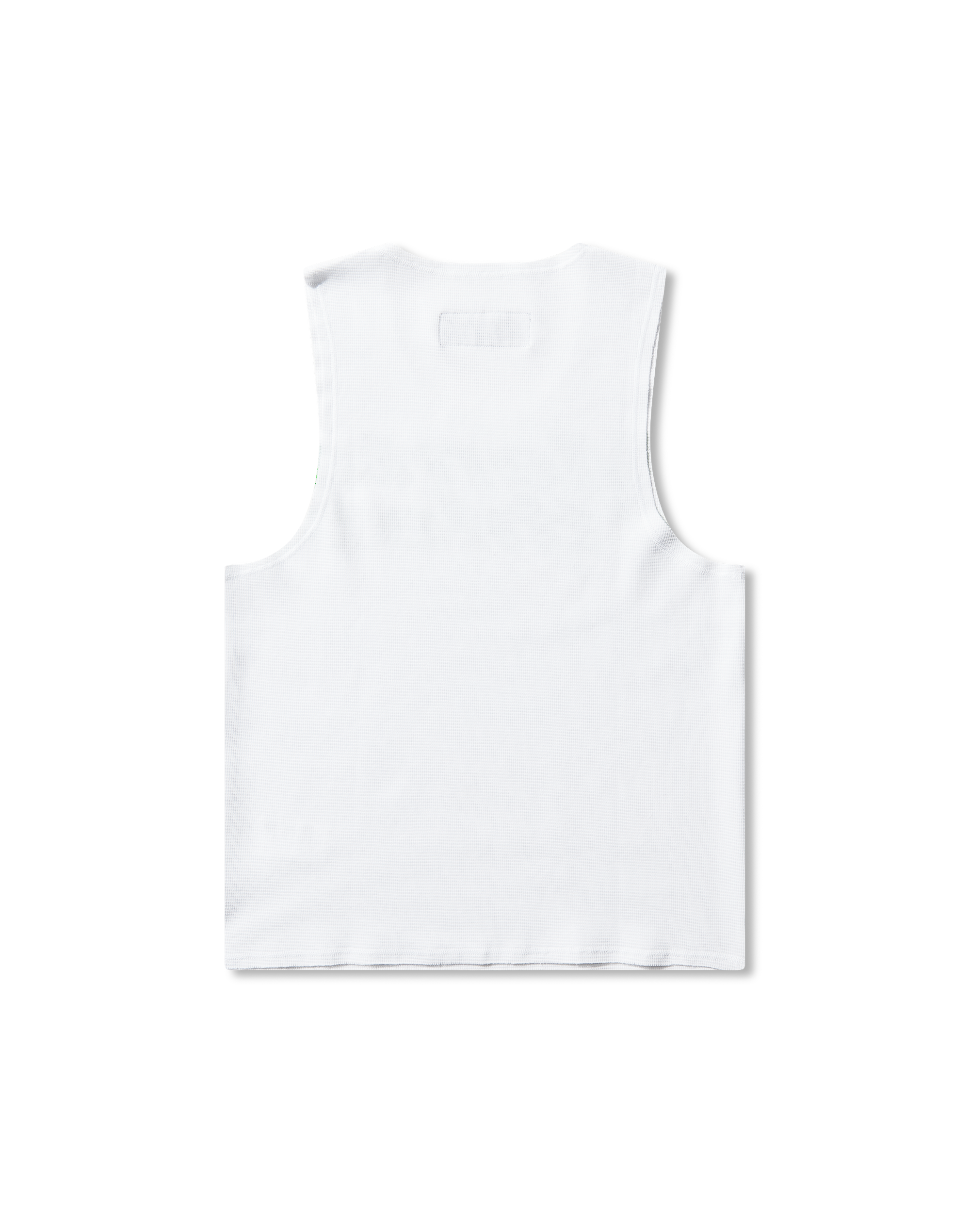 Mental Athletic white cotton tank top, minimal back view.