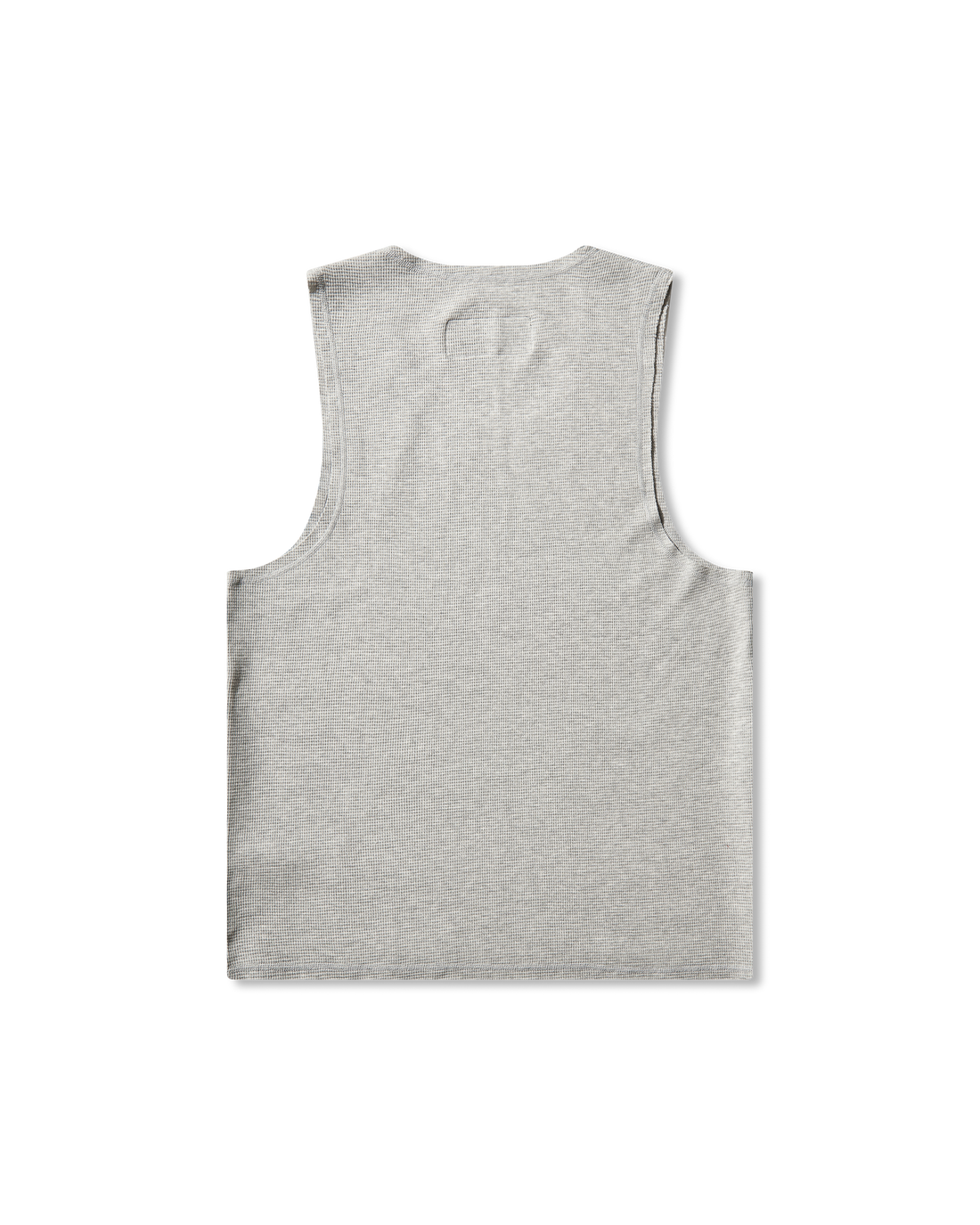 Mental Athletic grey cotton tank top, minimal back view.