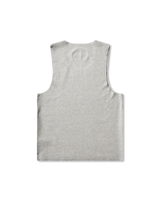 Mental Athletic grey cotton tank top, minimal back view.