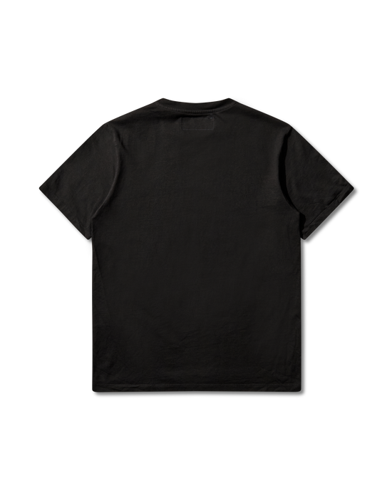 Mental Athletic “Tokyo Calling” black t-shirt, back view.