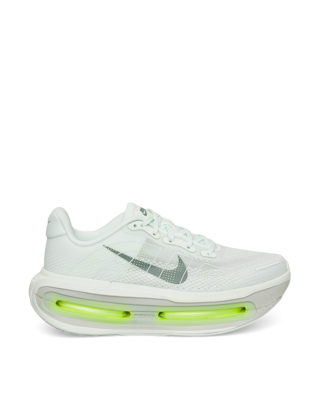 Nike Vomero Premium profile shot — sleek silhouette with neon Air Zoom details.