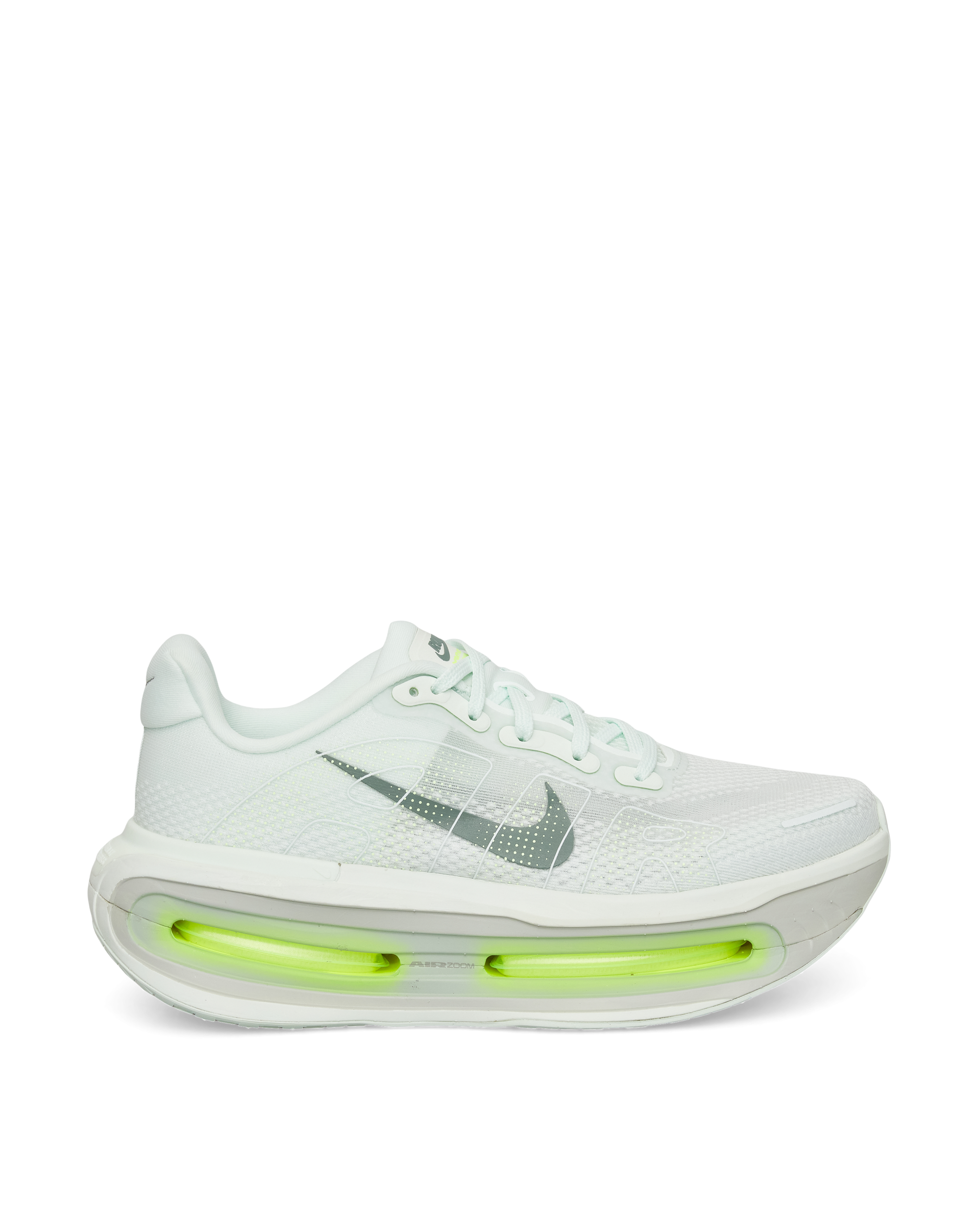Nike Vomero Premium profile shot — sleek silhouette with neon Air Zoom details.