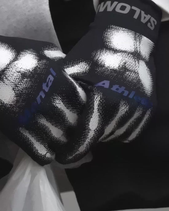 Mental Athletic BURNT KNUCKLES GLOVES in motion, trail running gloves designed for warmth, comfort, and precise grip outdoors