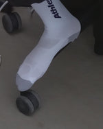 Mental Athletic CREW SOCKS worn during movement, technical trail sock designed for airflow and comfort in intense runs